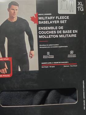 Pajar 629075264461 Military Fleece Baselayer Set Black Pants/ls Shirt Mens Size Xl Msrp 90