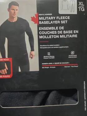 Pajar 629075264461 Military Fleece Baselayer Set Black Pants/ls Shirt Mens Size Xl Msrp 90