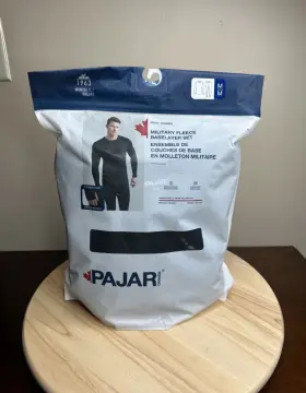 Pajmlgw030 Pajar Military Fleece Baselayer Set Level 3 Warmth Black Mens Size Medium New
