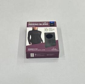 Paradox 671371477298 Womens Merino Blend Performance Base Layer Top Black Size L
