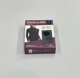 Paradox 671371477298 Womens Merino Blend Performance Base Layer Top Black Size L