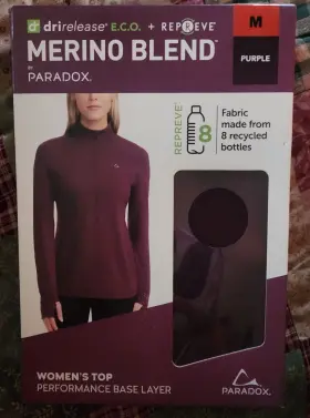 Paradox 671371477335 New Womens Merino Blend Dri Release Purple Medium In Box