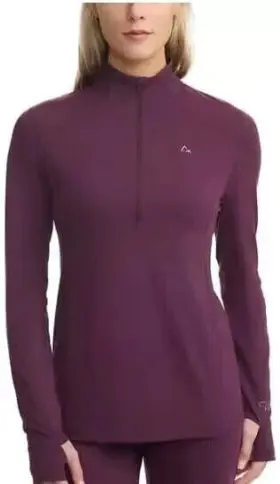 Paradox 671371477359 Nwt Womens Merino Blend 1/4 Zip Base Layer Purple Size Xl 196
