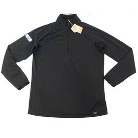 Patagonia 192964081475 Capilene Midweight Zip-neck Pullover Top In Black Mens Size L