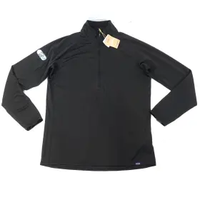 Patagonia 192964081475 Capilene Midweight Zip-neck Pullover Top In Black Mens Size L