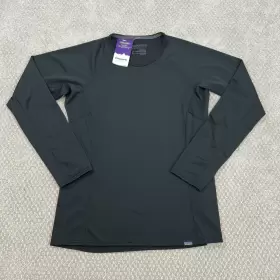 44436 Patagonia 44435 Capilene Midweight Women S Crew Shirt #44436 Black Baselayer Top New