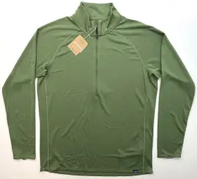 44447 Patagonia Mens Capilene Midweight Zip-neck Baselayer Top #44447 Terrain Green