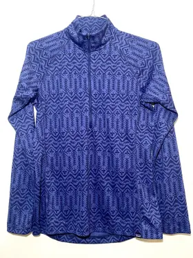 44457 Patagonia Womens Capilene Midweight Zip Neck Top Shirt Blue Sz Large New