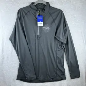 45570 Patagonia Capilene Base Layer Men S L Slim Fit Grey Long Sleeve Lightweight Zip