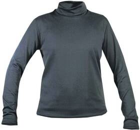 Pepper 614996888254 Kids Bi-ply Base Layer T-neck In Black - Size Medium