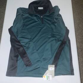 Pga Tour Pvkfe08bds Mens Thermal Quarter Zip Base Layer Top Dark Sea Black Size L