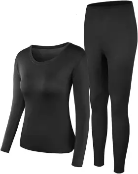 Pisiqi 705353118364 Thermal Underwear Women Ultra-soft Long Johns Set Base Layer Skiing Winte