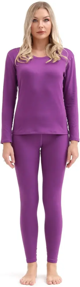 Pisiqi 726084115187 Thermal Underwear Women Ultra-soft Long Johns Set Base Layer Skiing Winte