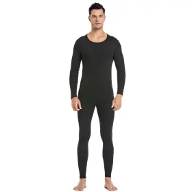 Pisiqi 758574445566 Thermal Underwear Men Ultra-soft Long Johns Set With Fleece Lined Base Layer