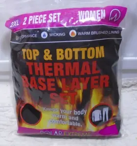 Polar Extreme 081091587748 Womens Thermal Underwear 2 Piece Set Cold Weather Size 2xl