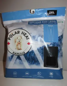 Polar Heat Nanuuq 628212201840 Mens Black Base Layer Pants Size 2xl Brand New In Package