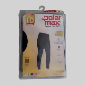 1d32v Polarmax Polar Max Women Xs Black Tech Silk Base Layer Bottom Tights Relaxed Nwt