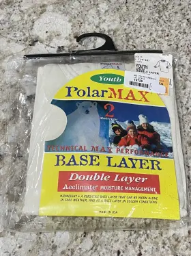 Polarmax 785146079591 Polar Max Double Base Layer Thermal Shirt Youth Large 14-16 Midweight 2.0