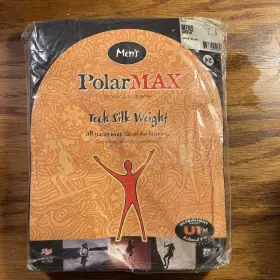 Polarmax 785146211656 Tech Silk Weight Bottom Layer Crew Top Nwt Mens Size Xl Black New