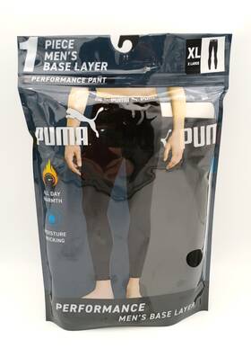 Puma 199287038735 Mens 1-piece Performance Base Layer Pant Size Xl All Day Warmth New