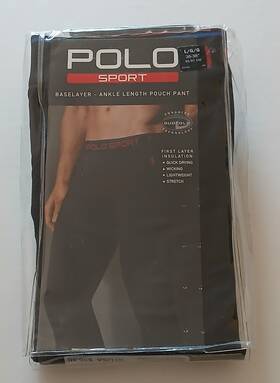 Ralph Lauren 078715844745 Polo Sport Baselayer Ankle Length Pouch Pant Size L 36-38 Inch New