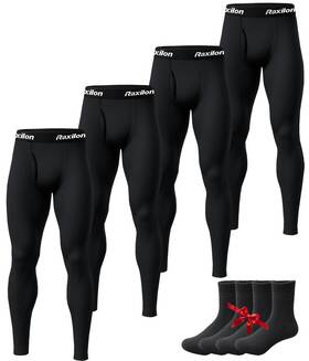 Raxilon 717710191514 Mens Thermal Underwear Pants Long Johns Fleece Lined Base Legging Layer Botto