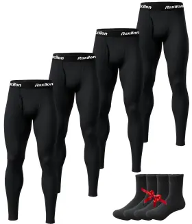 Raxilon 717710191514 Mens Thermal Underwear Pants Long Johns Fleece Lined Base Legging Layer Botto