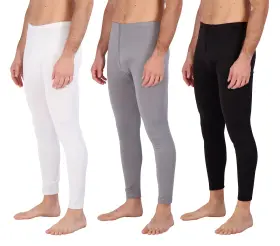 Real Essentials 196979047013 3 Packmens Thermal Underwear Base Layer Fleece Lined Fly Long Johns Bottom Pa