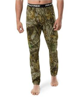 Realtree 730365511605 Heavyweight Fleece Thermal Pants Mens Size Large Camo Moisture Wicking