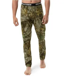 Realtree 730365511605 Heavyweight Fleece Thermal Pants Mens Size Large Camo Moisture Wicking