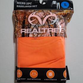 Realtree Slbnti713090 Mens 2 Piece Orange Baselayer Set Size Large New Sealed
