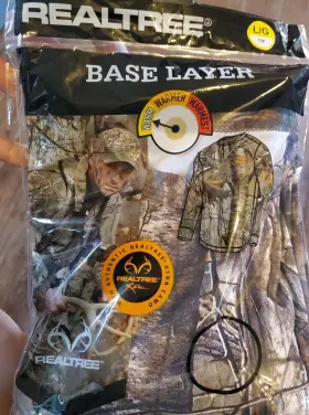 Wm8508 Realtree Mens Fitted Base Layer Thermal Long Sleeve L/g Top Rt Xtra