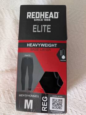 Redhead 721357458534 Elite Heavyweight Performance Base Layer Mens M Regular Pants