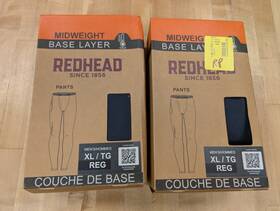 Redhead 840194746083 Lot Of Two Midweight Base Layer Pants Mens Xl Reg Black