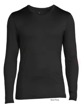 Reebok 766159385831 Mens Pro Series Base Layer Long Sleeve Crew Shirt Size Xl Black