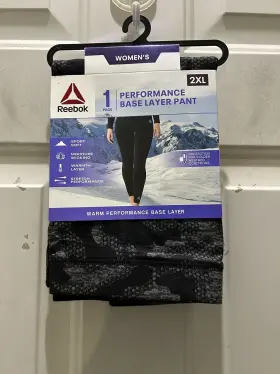 Reebok 766159515153 New Womens Warm Performance Base Layer Pant. Size 2xl. Warmth And Comfort