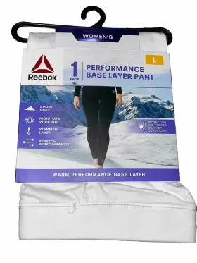 Reebok 766159515184 Women S Large White Performance Base Layer Pants Warm Warmth