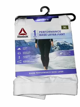 Reebok 766159515191 Women S Xlarge White Performance Base Layer Pants Warm Warmth