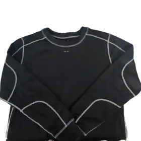 8840r Refrigiwear Mid-layer Thermal Top Mens Medium Black Heavyweight Brushed Lined