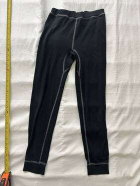 Rei Rn-37249 Kids M 10-12 Black Thermal Base Layer Bottom Long Johns Polyester Spandex