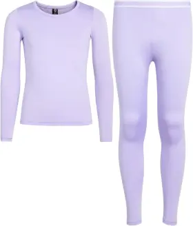 G.2pc Rene Rofe Girlsft Thermal Set - 2 Piece Fleece Lined Breathable 2t Lavender