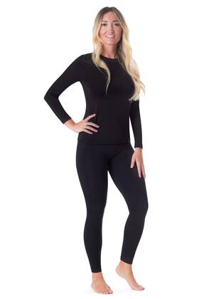 Rocky Lysb01lwu1121-sprtseqip Women S Thermal Underwear Set Fleece-lined Long Johns Base Layer Ski Cold