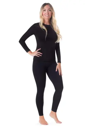 Lysb01lygoooz-sprtseqip Rocky Women S Thermal Underwear Set Fleece-lined Long Johns Base Layer Ski Cold