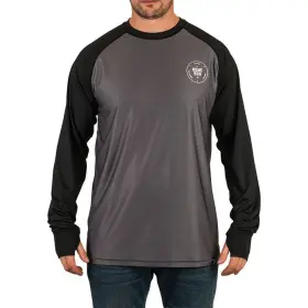 Rome 609408836404 Arctic Weight Crew Base Layer Mens L/s Shirt Large Gunmetal