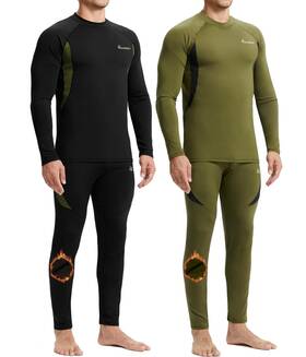 Romision 423233360230 2 Pack Thermal Underwear For Men Long Johns Fleece Lined Hunting Gear Bottom