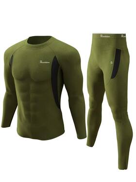 Romision 423233360322 Mens Fleece Lined Thermal Long Johns Set For Cold Weather Hunting