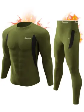 Romision 423233360537 Mens Thermal Underwear Set Long Johns For Men Base Layer Bottom Top Cold
