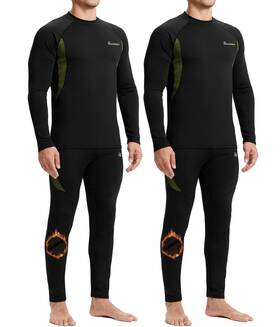 Romision 423233360612 Mens Fleece Lined Thermal Long Johns Set For Cold Weather Hunting