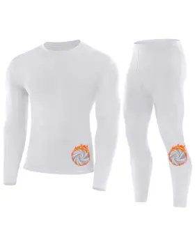 Move-fzms0209352-04-white-xl Runhit Thermal Underwear For Men Fleece Lined Long Johns Base Layer Top Bottom Set C