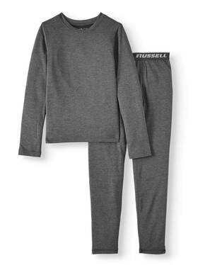 Russell 761253160650 Boysft Thermaforce Stretch Thermal Baselayer Set Black 2xl 18